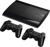 Sony PlayStation 3 super slim 12 GB SSD  [incl. 2 draadloze controllers] zwart - refurbished