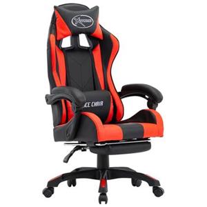 vidaXL Bürostuhl Gaming-Stuhl mit Fußstütze Rot und Schwarz Kunstleder (1 St)