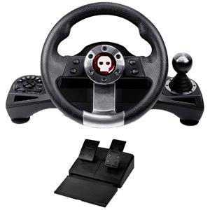 Konix Pro Steering Wheel Stuur PlayStation 4, Xbox One, Xbox Series S, Xbox Series X, Nintendo Switch Zwart Incl. versnellingspook, Incl. pedaal