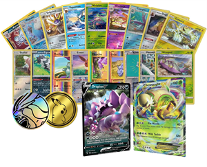 Pokémon GLIMMENDE  kaarten bundel: 18 Glimmende kaarten + 2 'Ultra Rare' GX of V kaarten + 2 Collectible Coins