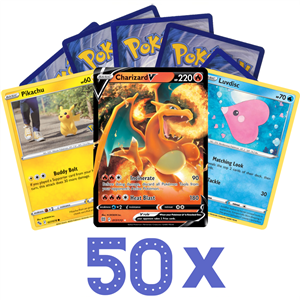 Pokémon 50x willekeurige  kaarten inclusief 1 V / GX of VMAX kaart
