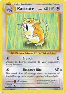 Pokémon Raticate - 67/108 - Rare