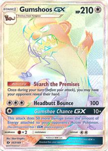 Pokémon Gumshoos Rainbow GX Full Art Hyper Rare //  kaart