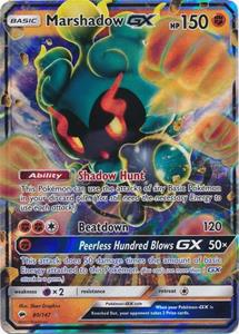 Pokémon Marshadow GX - 80/147 //  kaart (Burning Shadows)