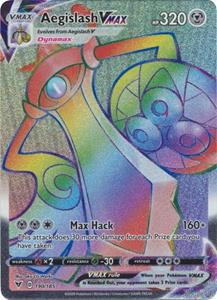 Pokémon >> Aegislash VMAX -190/185 [Hyper Rare] //  kaart (Vivid Voltage)