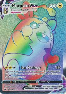 Pokémon >> Morpeko VMAX Hyper Rare (Rainbow) //  kaart