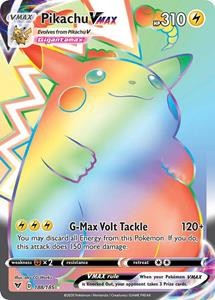 Pokémon >> Pikachu VMAX - 188/185  [Hyper Rare] (Rainbow) //  kaart (Vivid Voltage)