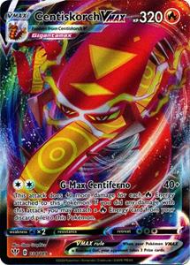 Pokémon >> Centiskorch VMAX Full Art - 034/189 //  kaart (Darkness Ablaze)