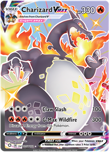 Pokémon >> Shiny Charizard VMAX - SV107/SV122 //  kaart