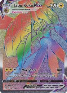 Pokémon >> Tapu Koko VMAX Hyper Rare (Rainbow) //  kaart