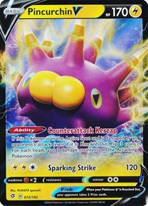Pokémon > Pincurchin V - 072/192 //  kaart (Rebel Clash)