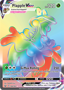 Pokémon >> Flapple VMAX Hyper Rare (Rainbow) //  kaart