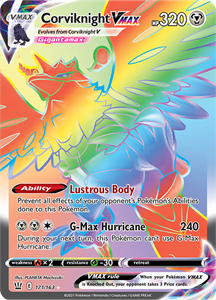 Pokémon >> Corviknight VMAX Hyper Rare (Rainbow) //  kaart