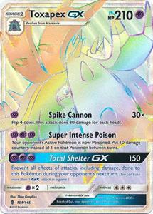 Pokémon Toxapex Rainbow GX Hyper Rare Full Art //  kaart (TAG-TEAM)