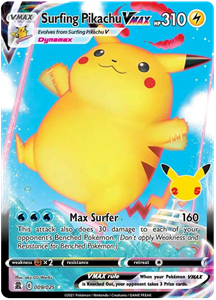 Pokémon Surfing Pikachu VMAX - 9/25 //  kaart (Celebrations)