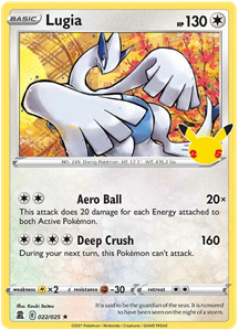 Pokémon Lugia Holo Rare  - 22/25 //  kaart (Celebrations)