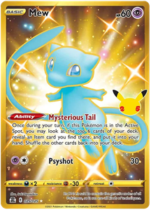 Pokémon Mew Gold Secret  - 25/25 //  kaart (Celebrations)