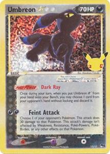 Pokémon Umbreon Gold Star Ultra Rare - 17/17 //  kaart (Celebrations)