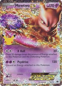 Pokémon Mewtwo EX Ultra Rare - 54/99 //  kaart (Celebrations)
