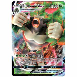 Pokémon >> Rillaboom VMAX Full Art - 018/192 //  kaart (Rebel Clash)
