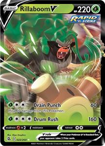 Pokémon Rillaboom V - 022/264 //  kaart (Fusion Strike)