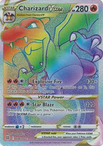 Pokémon Charizard VSTAR Rainbow - 174/172//  kaart (Brilliant Stars)