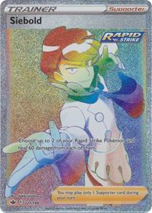 Pokémon Siebold Rainbow Full Art Trainer - 221/198 //  kaart (Chilling Reign)