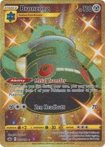 Pokémon Bronzong - 223/198 [Gold Secret Rare] //  kaart (Chilling Reign)