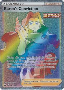 Pokémon Karen's Conviction - 216/198  [Hyper Rare] //  kaart (Chilling Reign)