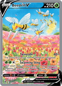 Pokémon Beedrill V - 161/189 - Alternate Art Ultra Rare //  kaart (Astral Radiance)