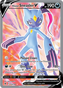 Pokémon Hisuian Sneasler V - 174/189 - Full Art Ultra Rare //  kaart (Astral Radiance)