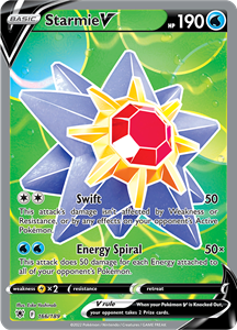 Pokémon Starmie V - 166/189 - Full Art Ultra Rare //  kaart (Astral Radiance)