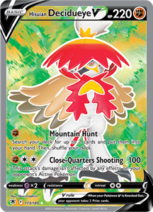 Pokémon Hisuian Decidueye V - 173/189 - Full Art Ultra Rare //  kaart (Astral Radiance)