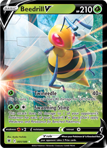 Pokémon Beedrill V - 001/189 - Ultra Rare //  kaart (Astral Radiance)