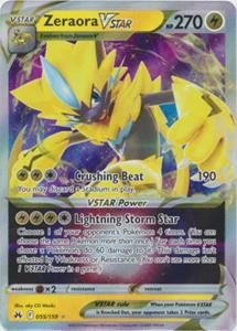 Pokémon Zeraora VSTAR - 055/159 - Ultra Rare /  kaart (Crown Zenith)