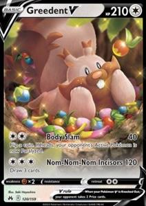 Pokémon Greedent V - 120/159 - Ultra Rare /  kaart (Crown Zenith)