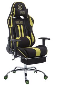 KantoormeubelenPlus Racing Gaming Bureaustoel Kerimaki V1 Stof met voetensteun, Zwart/Groen