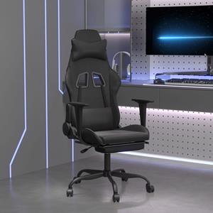 Bonnevie - Gaming-Stuhl mit Massage & Fußstütze Schwarz Kunstleder vidaXL948901