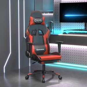 Bonnevie - Gaming-Stuhl mit Massage & Fußstütze Schwarz & Rot Kunstleder vidaXL373340