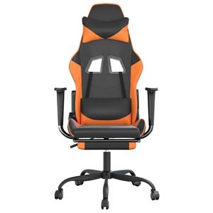 Bonnevie - Gaming-Stuhl mit Fußstütze Schwarz und Orange Kunstleder vidaXL699106
