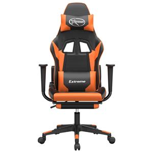 Bonnevie - Gaming-Stuhl mit Fußstütze Schwarz und Orange Kunstleder vidaXL882277