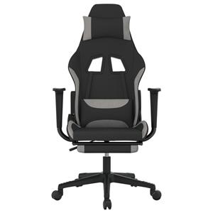 Bonnevie - Gaming-Stuhl mit Fußstütze Schwarz und Hellgrau Stoff vidaXL676081