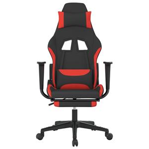 Bonnevie - Gaming-Stuhl mit Fußstütze Schwarz und Rot Stoff vidaXL494996