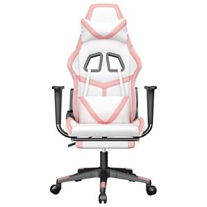Bonnevie - Gaming-Stuhl mit Fußstütze Weiß und Rosa Kunstleder vidaXL926245