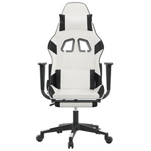 Bonnevie - Gaming-Stuhl mit Fußstütze Weiß und Schwarz Kunstleder vidaXL285293