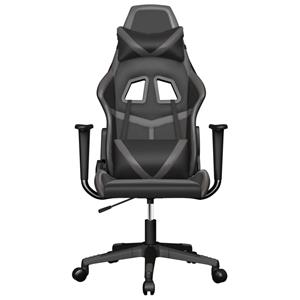 Bonnevie - Gaming-Stuhl mit Massagefunktion Schwarz und Grau Kunstleder vidaXL55310