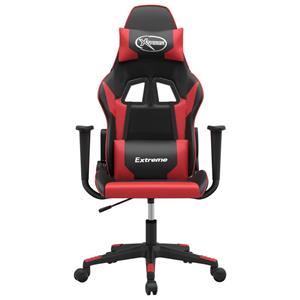 Bonnevie - Gaming-Stuhl mit Massagefunktion Schwarz und Rot Kunstleder vidaXL58065