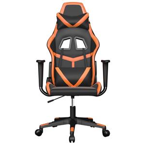 Bonnevie - Gaming-Stuhl mit Massagefunktion Schwarz und Orange Kunstleder vidaXL39697