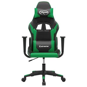 Bonnevie - Gaming-Stuhl mit Massagefunktion Schwarz und Grün Kunstleder vidaXL41011