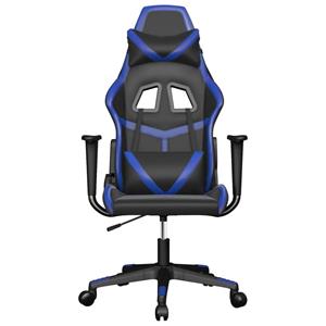 bonnevie Gaming-Stuhl mit Massagefunktion Schwarz und Blau Kunstleder vidaXL57729